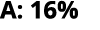 A: 16%